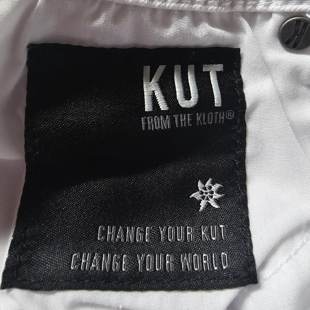Kut from the Kloth Crop Skinny White Size 2 Stretch Jeans 27" Waist X 20" Inseam - Picture 15 of 15